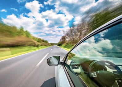 exterior of car driving on highway