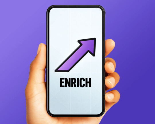 hand holding mobile phone with screenshot of completecare checking enrich benefit logo